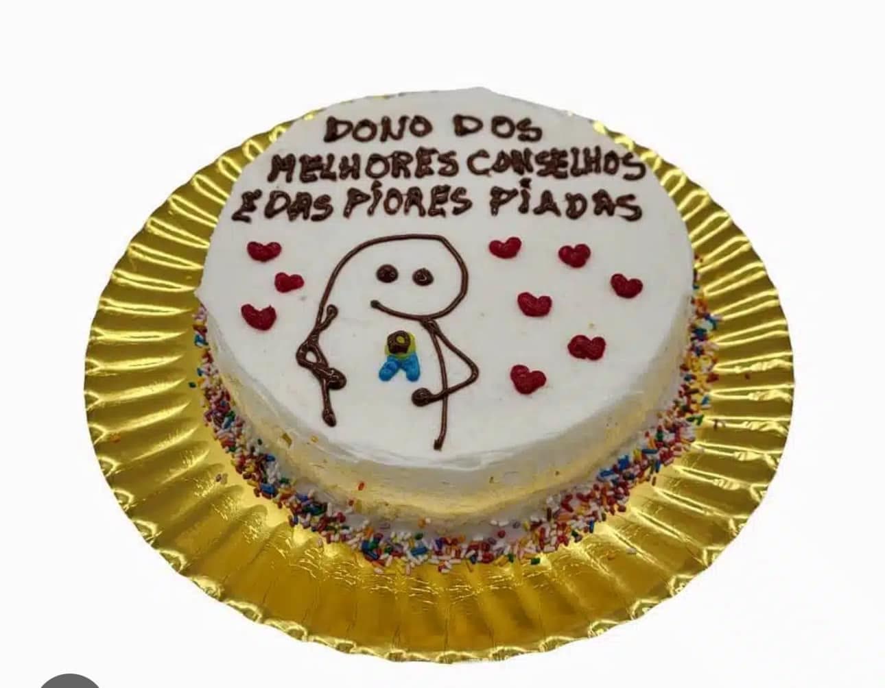 Bolo de Dia da Mãe ou Dia do Pai do Pão Quente Estradinha