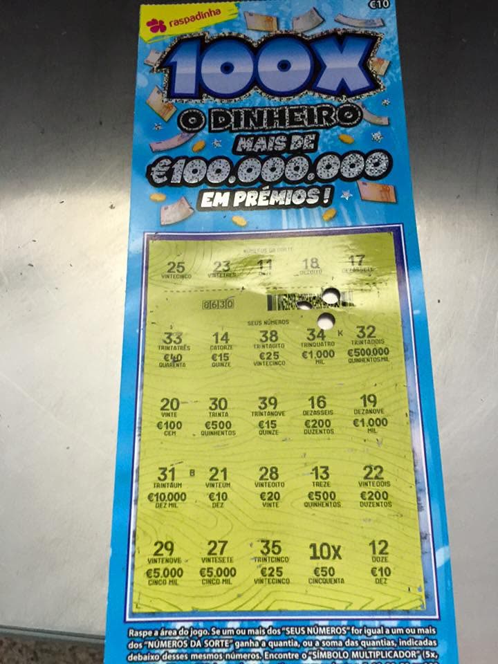 Raspadinha premiada com 500 € no Pão Quente Estradinha