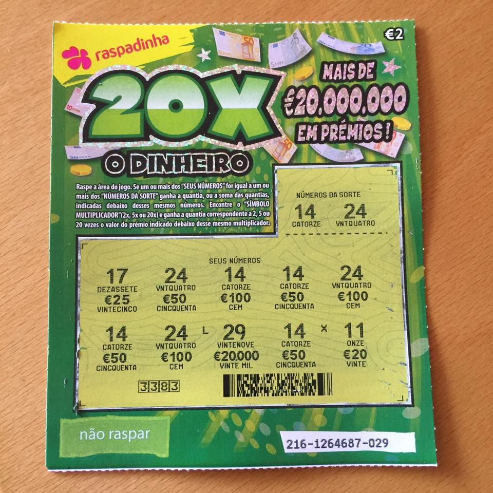 Raspadinha premiada com 500 € no Pão Quente Estradinha