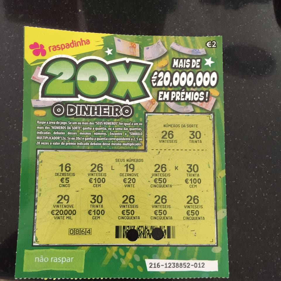 Raspadinha premiada com 500 € no Pão Quente Estradinha