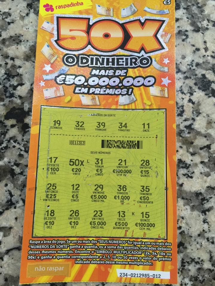 Raspadinha premiada com 1.000 € no Pão Quente Estradinha