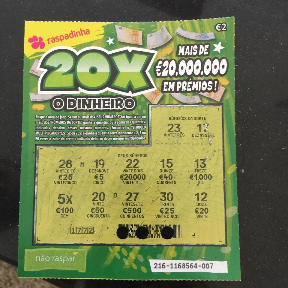 Raspadinha premiada com 500 € no Pão Quente Estradinha