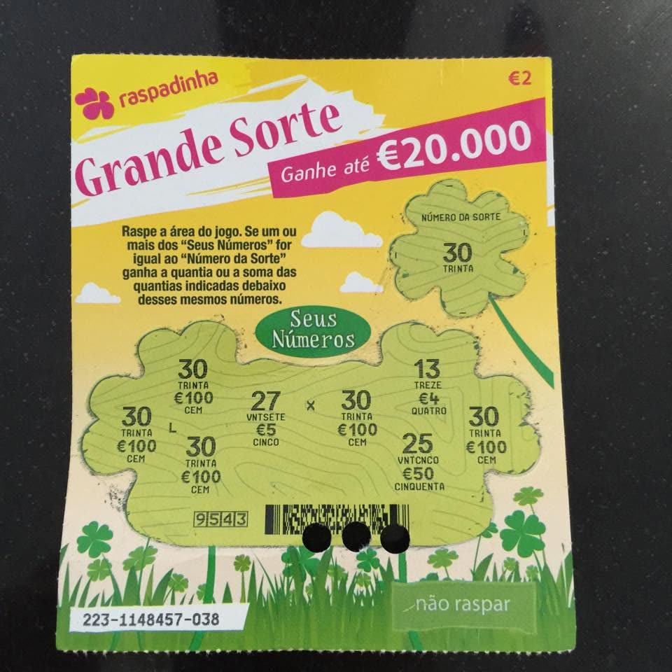 Raspadinha premiada com 500 € no Pão Quente Estradinha